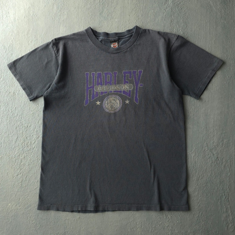 Vintage 90s Harley-Davidson Black T-shirt L Cape Fear NC Single Stitch